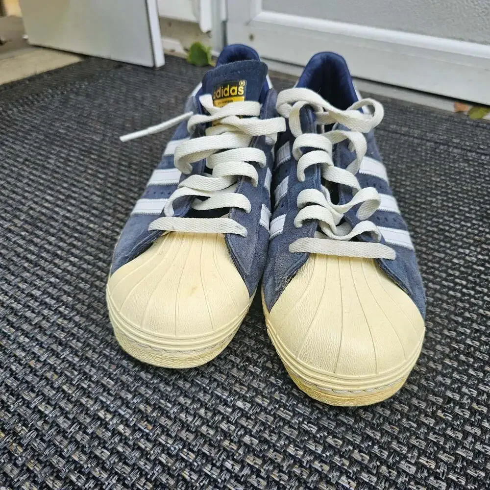 Adidas Superstar 80s B35988 Navy Suede Shell Toe Sneakers Men's 8.5